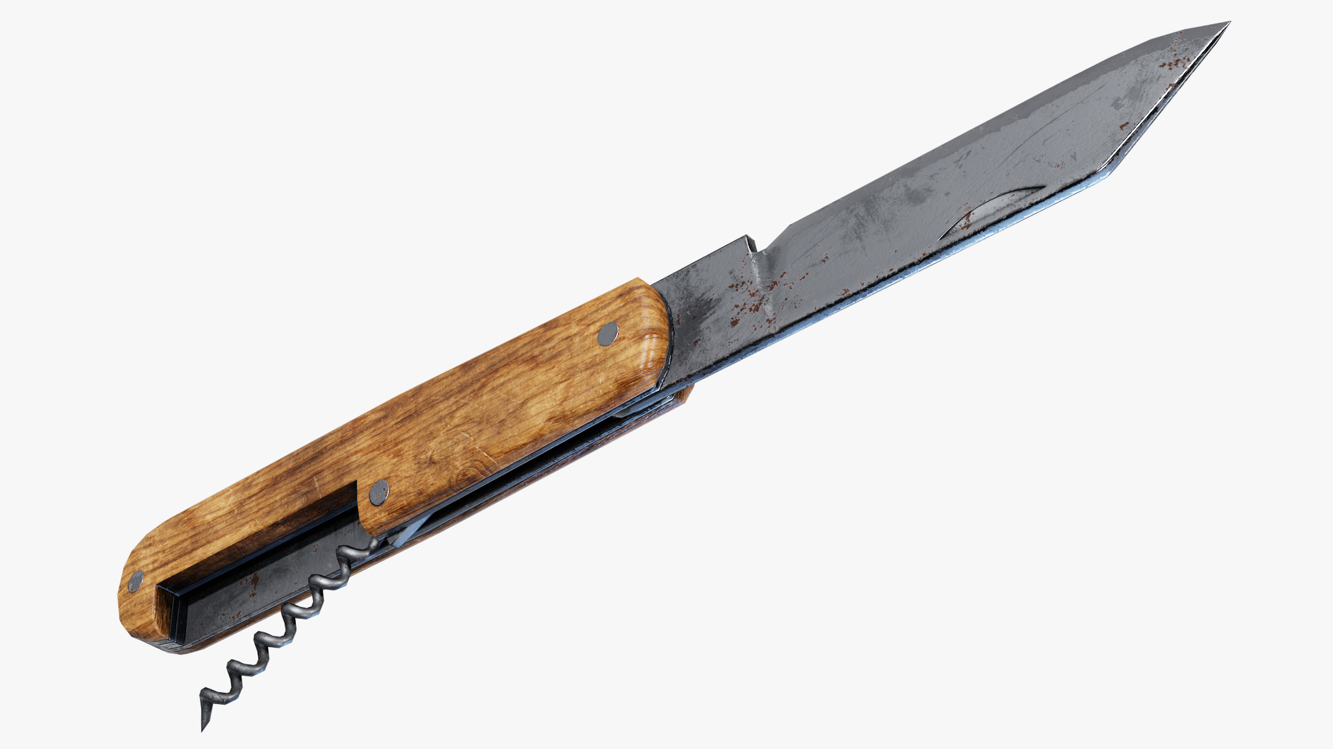 Folding Pocket Knife with Corkscrew